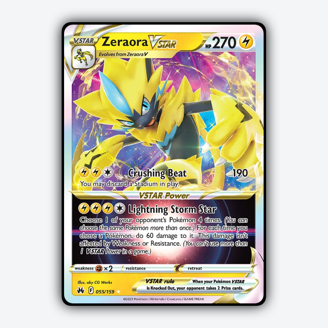 Zeraora VSTAR 055/159 - Crown Zenith Set - Card Rug