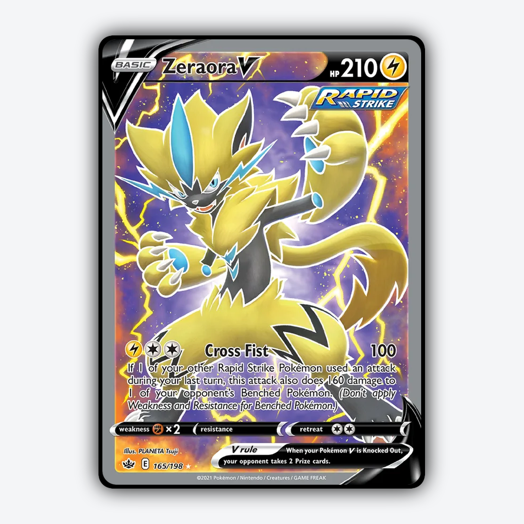 Zeraora V 165/198 - Chilling Reign Set - Card Rug