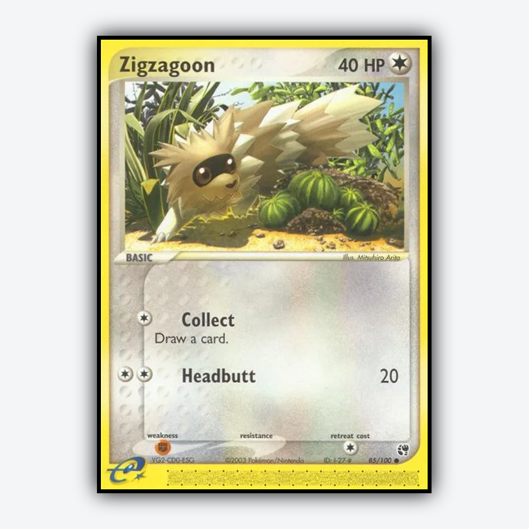 Zigzagoon 085/100 - Sandstorm Set - Card Rug