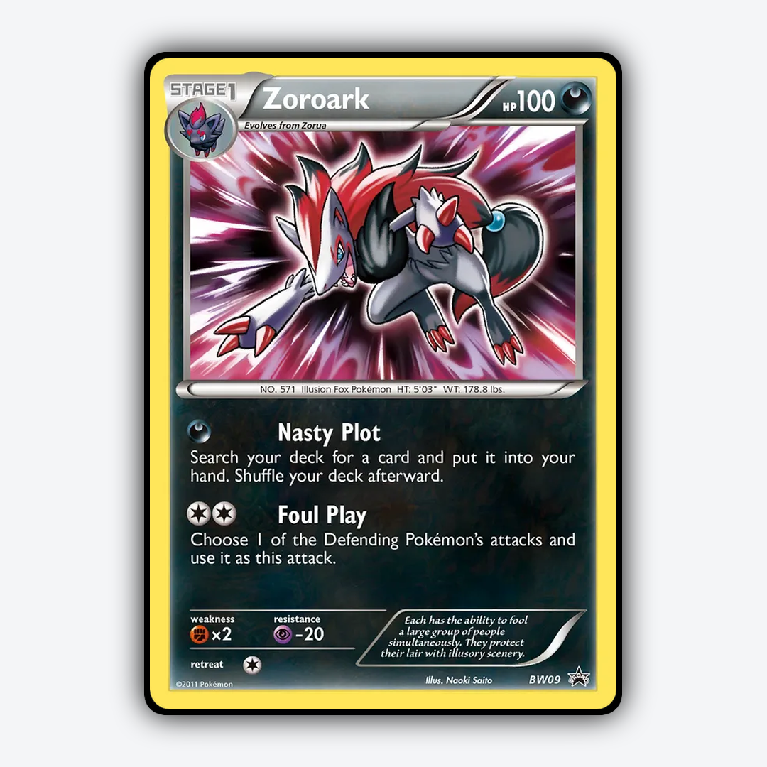 Zoroark #9 - BW Black Star Promos Set - Card Rug