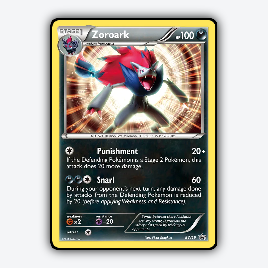 Zoroark #19 - BW Black Star Promos Set - Card Rug