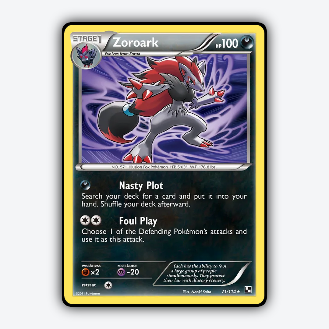 Zoroark 071/114 - Black & White Set - Card Rug