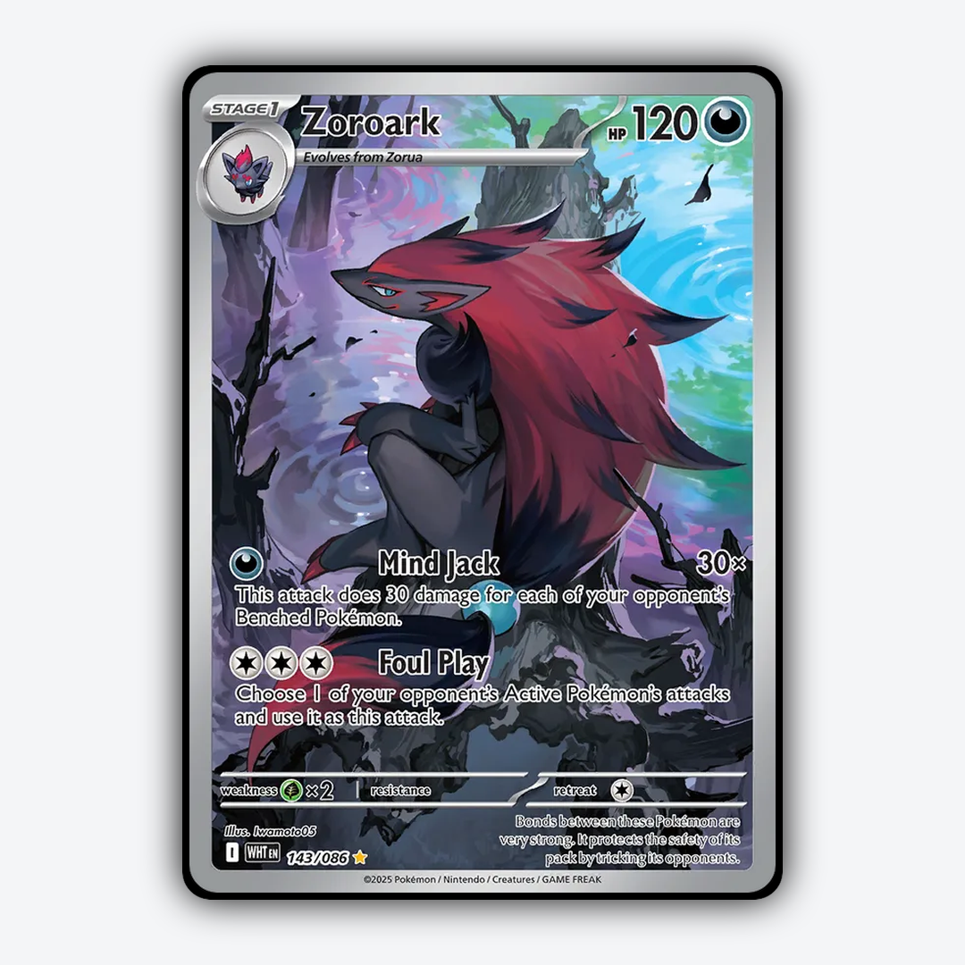 Zoroark #143 - White Flare Set - Card Rug