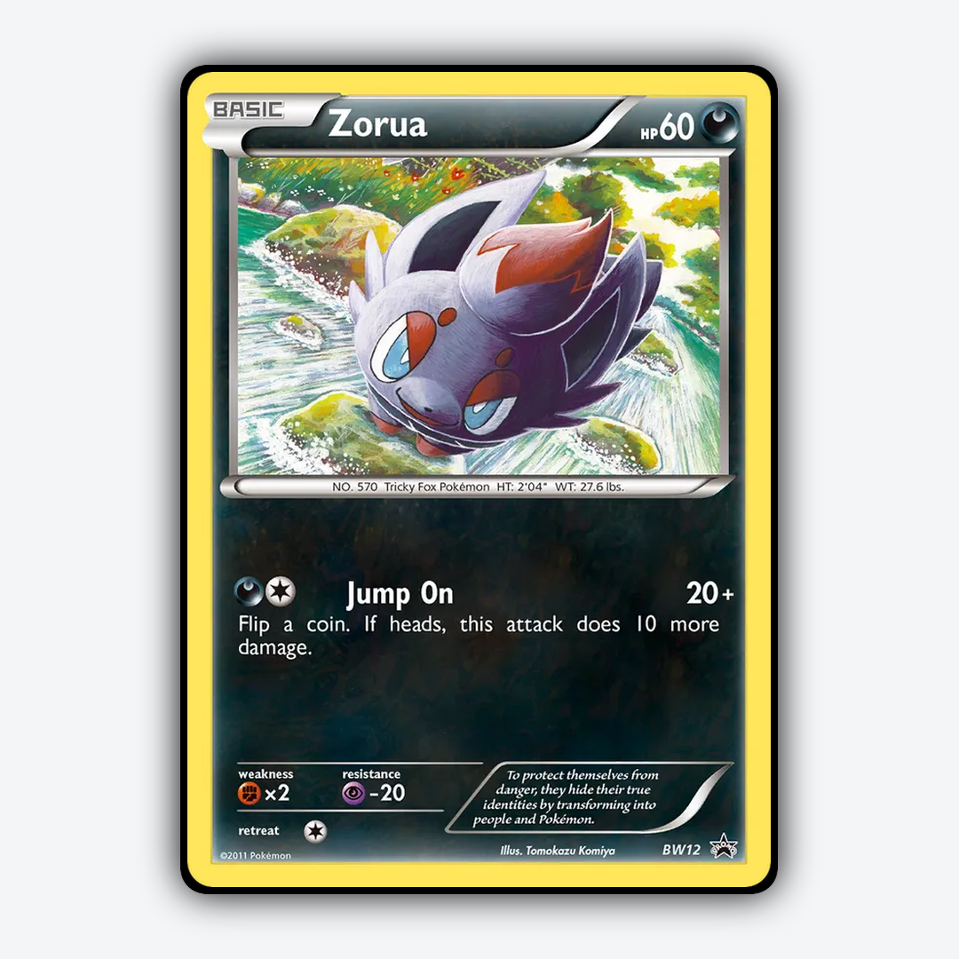Zorua #12 - BW Black Star Promos Set - Card Rug