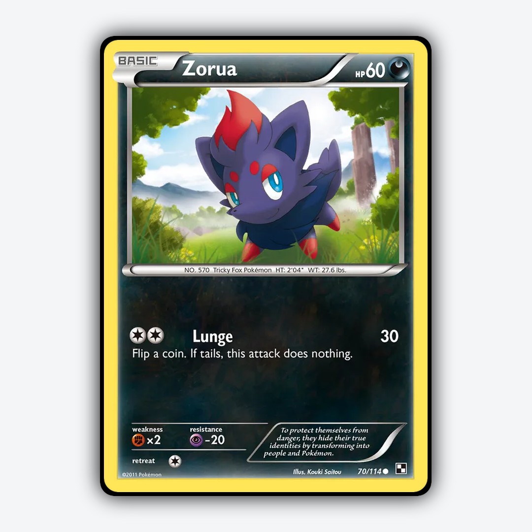 Zorua 070/114 - Black & White Set - Card Rug