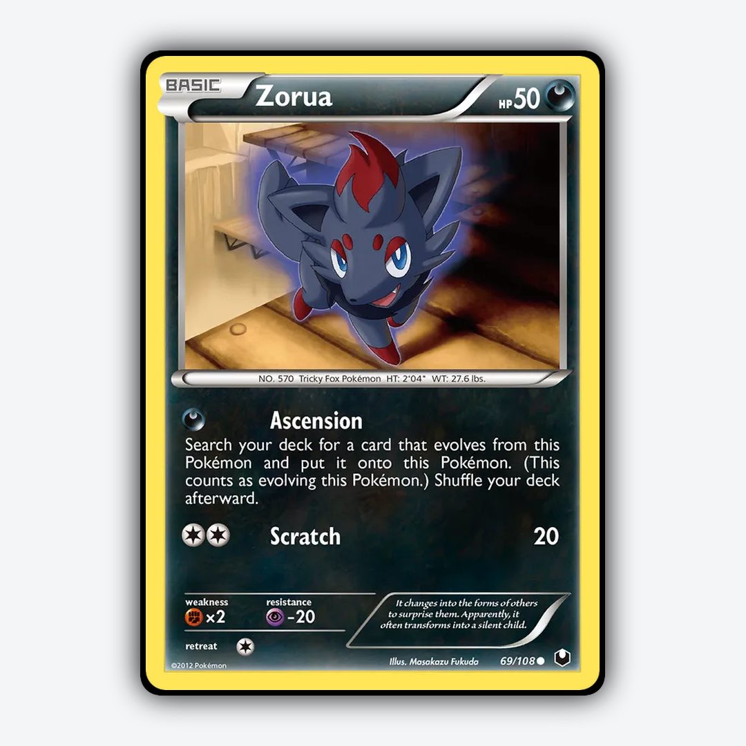 Zorua 069/108 - Dark Explorers Set - Card Rug