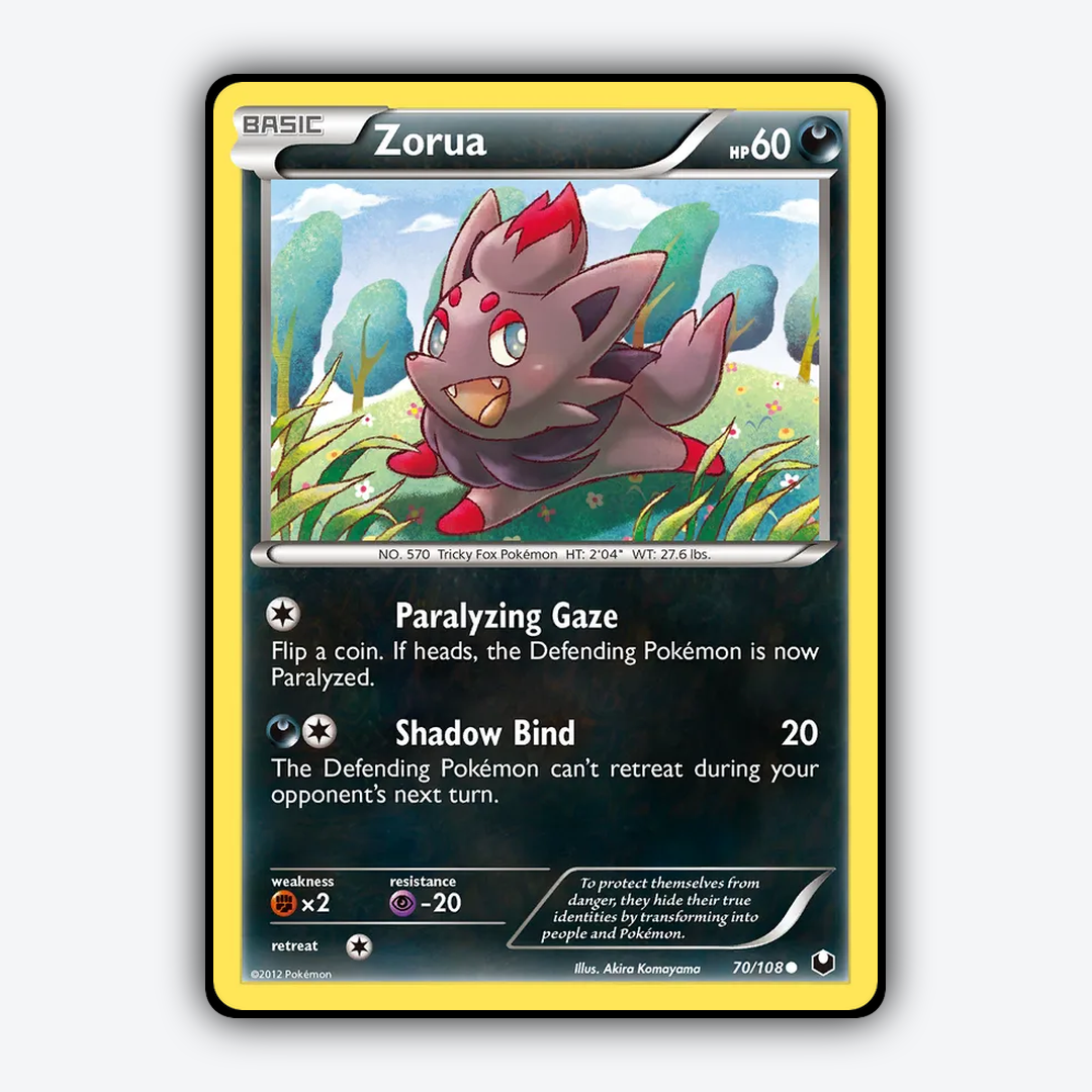 Zorua 070/108 - Dark Explorers Set - Card Rug