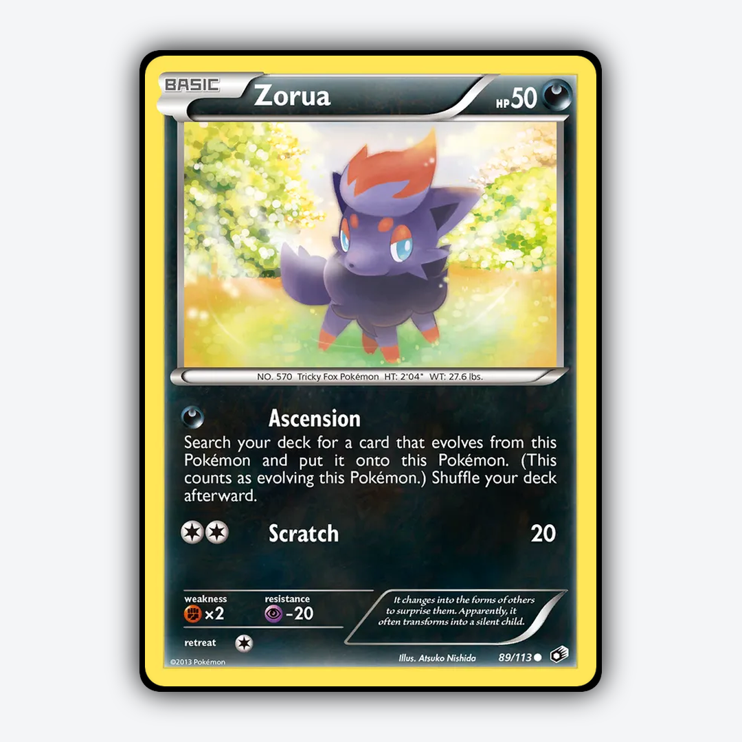 Zorua 089/113 - Legendary Treasures Set - Card Rug
