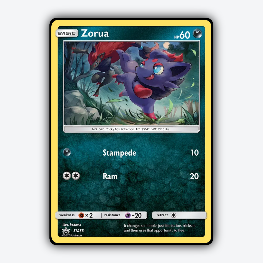 Zorua #83 - SM Black Star Promos Set - Card Rug