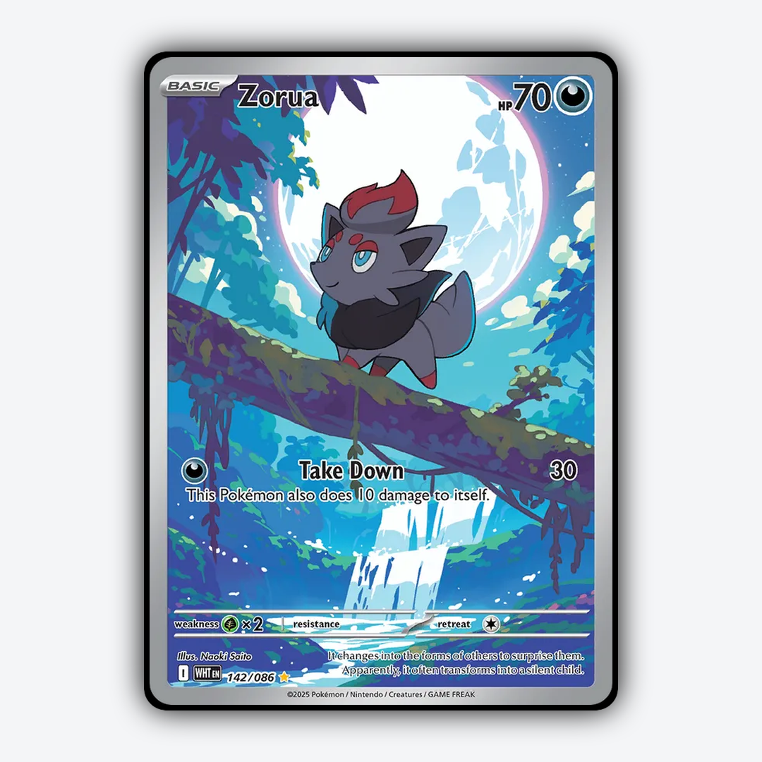 Zorua #142 - White Flare Set - Card Rug