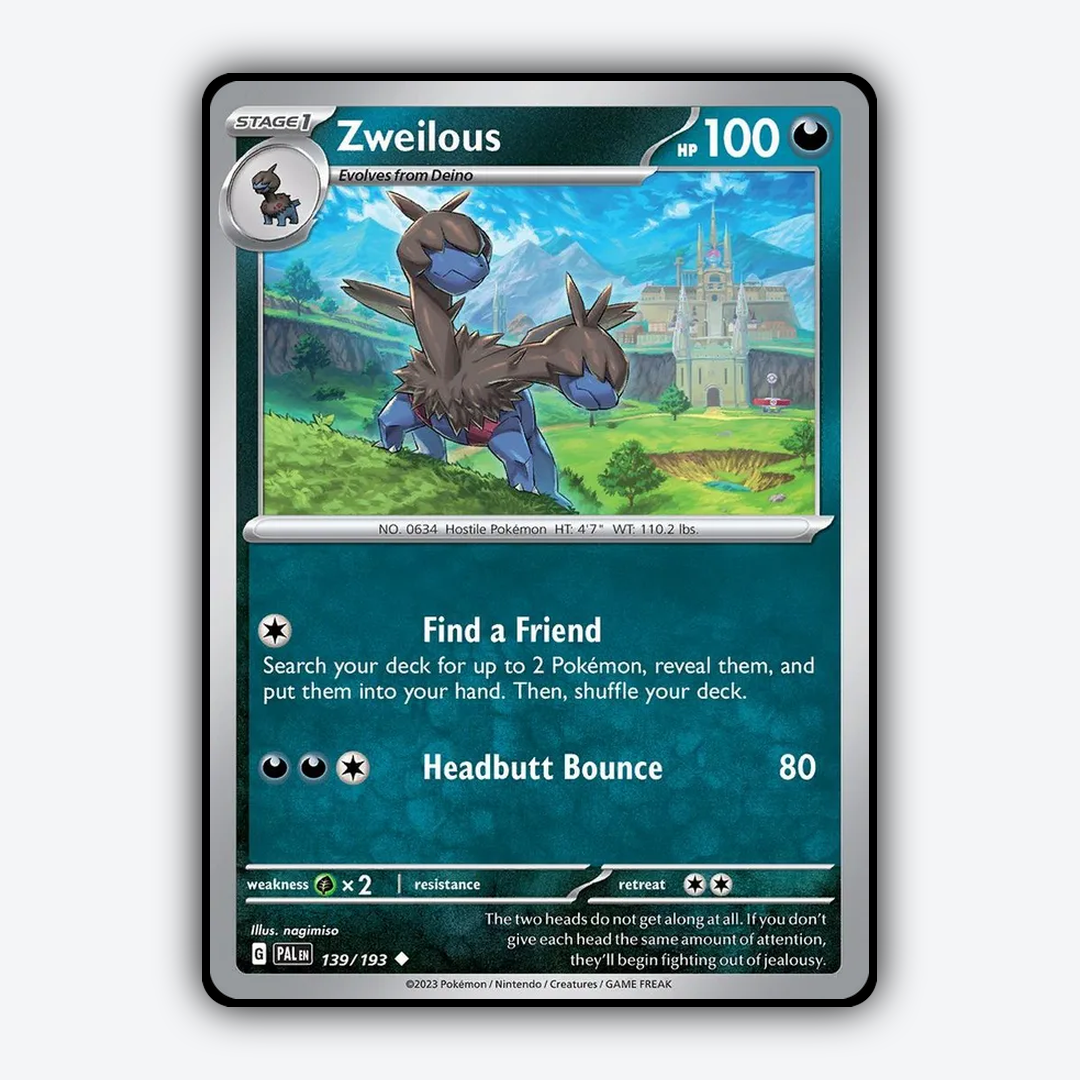 Zweilous 139/193 - Paldea Evolved Set - Card Rug