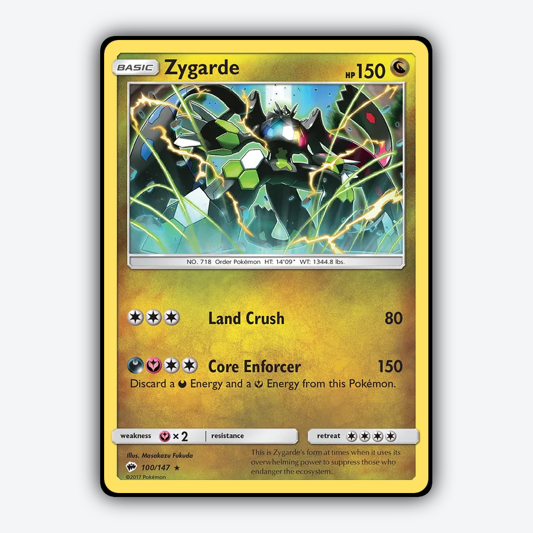 Zygarde 100/147 - Burning Shadows Set - Card Rug