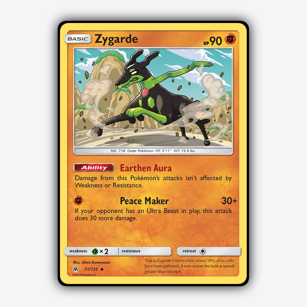 Zygarde 071/131 - Forbidden Light Set - Card Rug