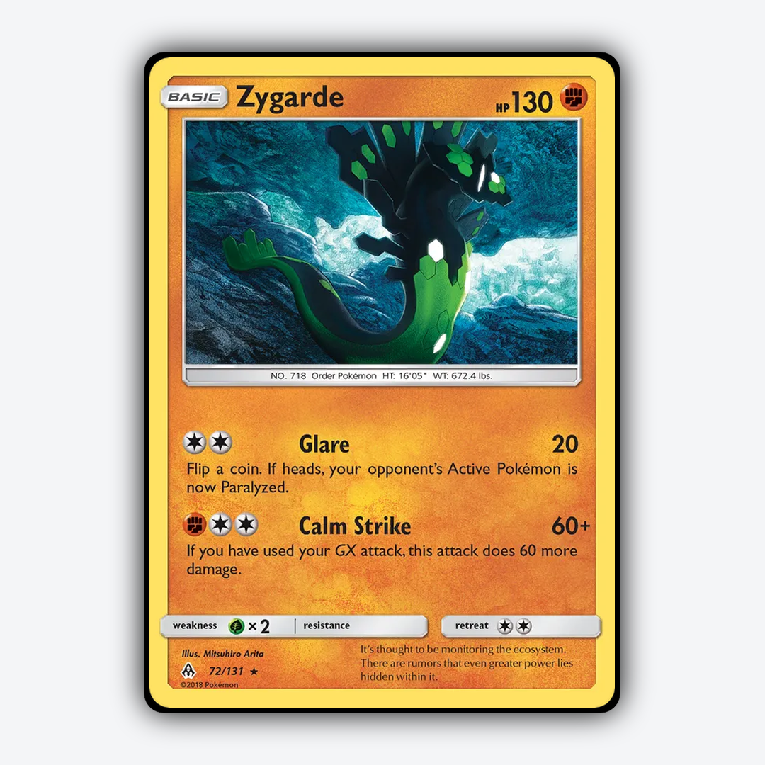 Zygarde 072/131 - Forbidden Light Set - Card Rug