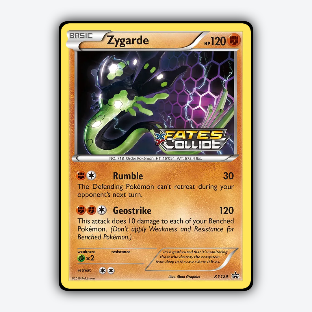Zygarde #129 - XY Black Star Promos Set - Card Rug